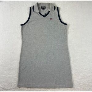 Polo Jeans‎ Co. Made in USA Sleeveless Polo Dress Gray Women's Size L VTG NMT